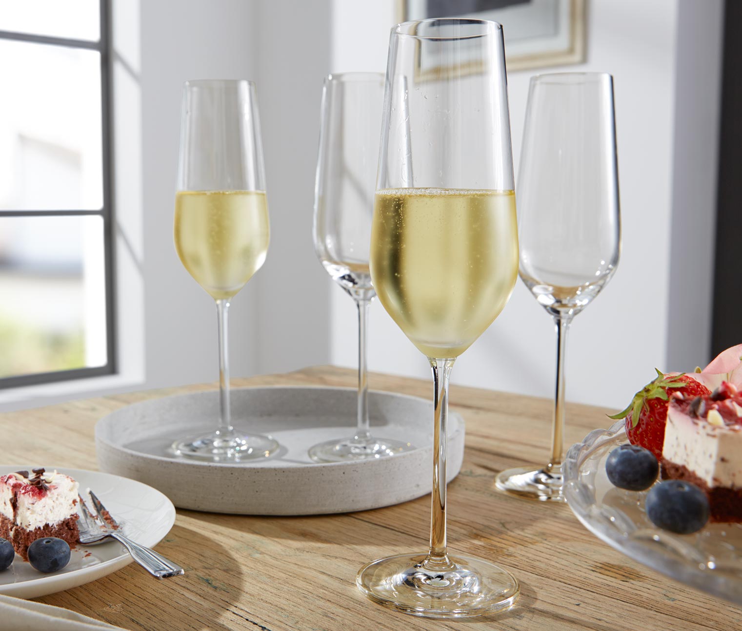 Kieliszki do szampana ze szkła kryształowego, 4 sztuki 309584 w Tchibo