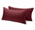 Poszewki na poduszki ze wzmocnionej bawełny, 2 sztuki, po ok. 80 x 40 cm, ciemnoczerwone